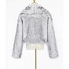Women's Autumn and Winter New Imitation Fur Jacket Top, Women's Artificial Fur Short Plush Jacket