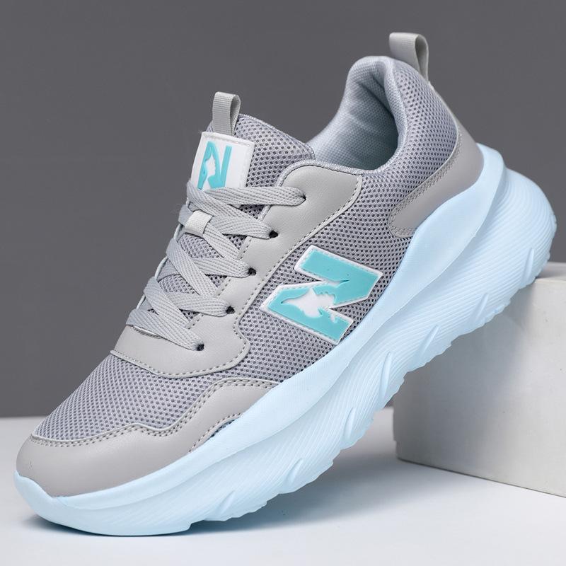 New Couple Shoes, Men's and Women's Same Sports Shoes, Platform-soled Ultra-light Running Shoes, Trendy Versatile Soft-soled Breathable Four-sea