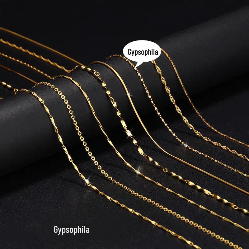 Gold-Plated Universal Necklace for Beads - Cross Pin Design for DIY Pendants