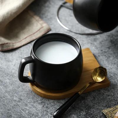 Siyah Seramik Süt Kupa İskandinav Tarzı Lüks Siyah Mat Buzlu Kahve Kupa Ofis Kupa Drinkware Mutfak Aracı Ev Gereçleri