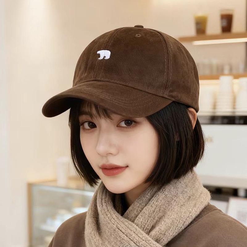 Baseball cap female deep top wide brim showing face small peaked cap big head circumference sun hat male