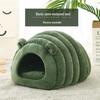Four Seasons Enclosed Cat Bed - Cozy, Washable Caterpillar Nest for Deep Sleep