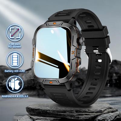 LIGE New LED Flashlight Smart Watch 420mAh Bluetooth Call Sports Fitness Health Monitoring Men's Smart Watch