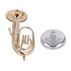 Miniatur Tuba Modell Messing Vergoldet Musikinstrument Ornament mit Aufbewahrungsbox Für Desktop Dekoration Geschenke