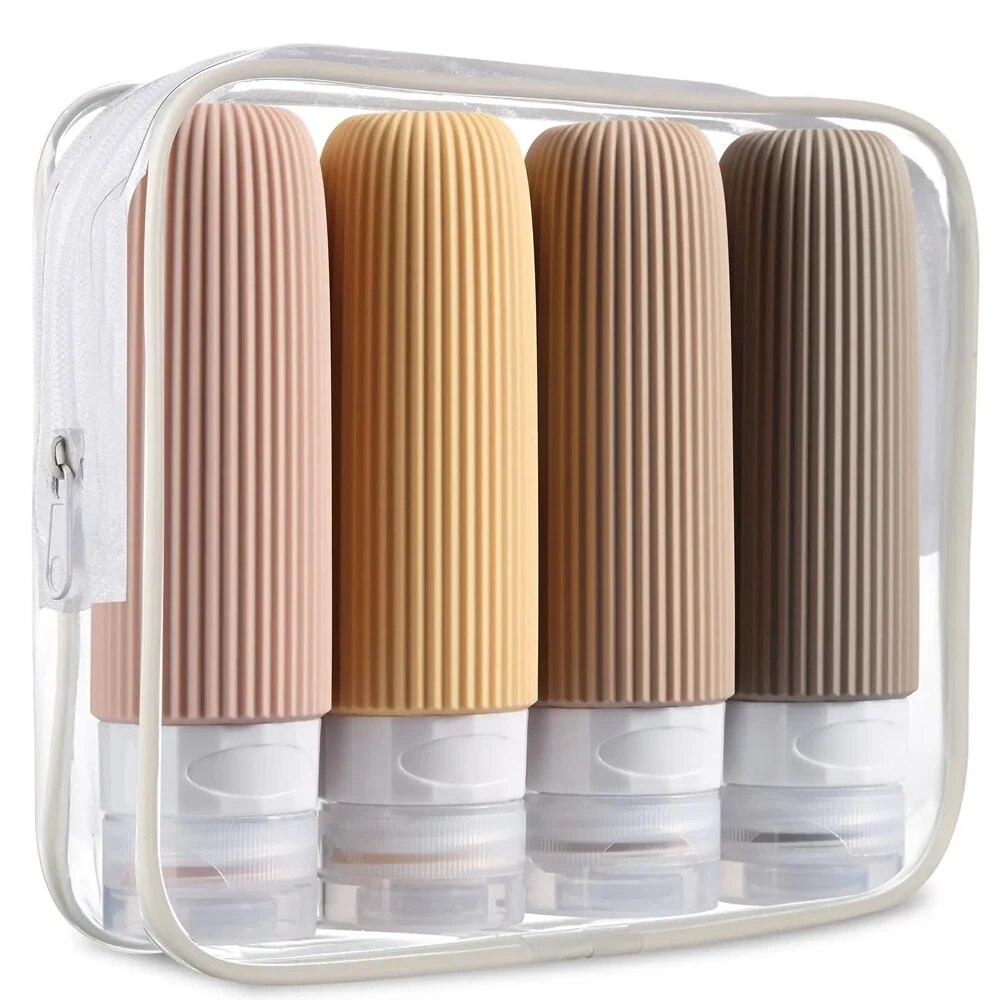 

Портативная силиконовая дорожная бутылка для хранения косметики, многоразовая бутылка для лосьона, выдавливаемая трубка, пустая бутылка, герметичный контейнер для шампуня Silicone&90ml