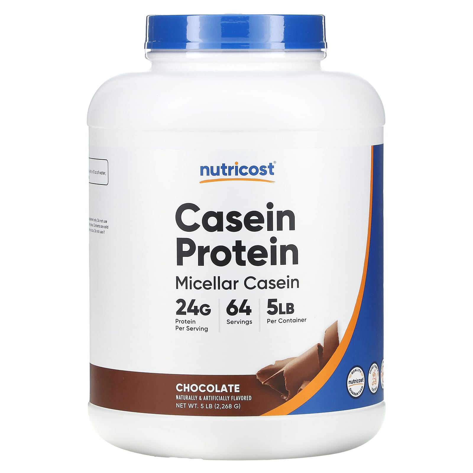 

Casein Protein, Chocolate, 2,268G (5Lbs)