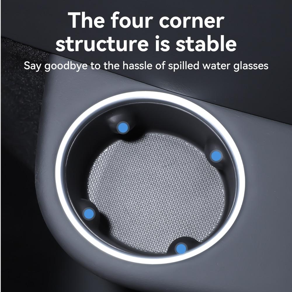 YZ For Tesla Model YL 2026 Third-row Water Cup Holder Car Beverage Rack Tank Slot Silicone Interior Accessories
