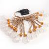 Solar Jute Rope Garden Lights - Outdoor Waterproof Copper Wire Bulbs for Decorative Camping Atmosphere