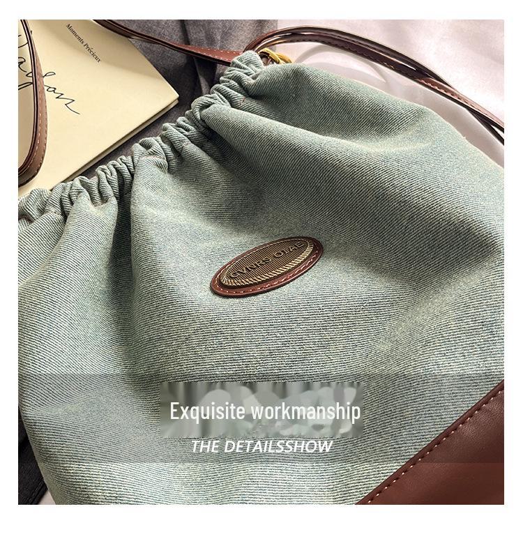 Women's Retro Plaid Hand-Carry Crossbody Commuter Bag, Autumn/Winter Portable Bucket Style