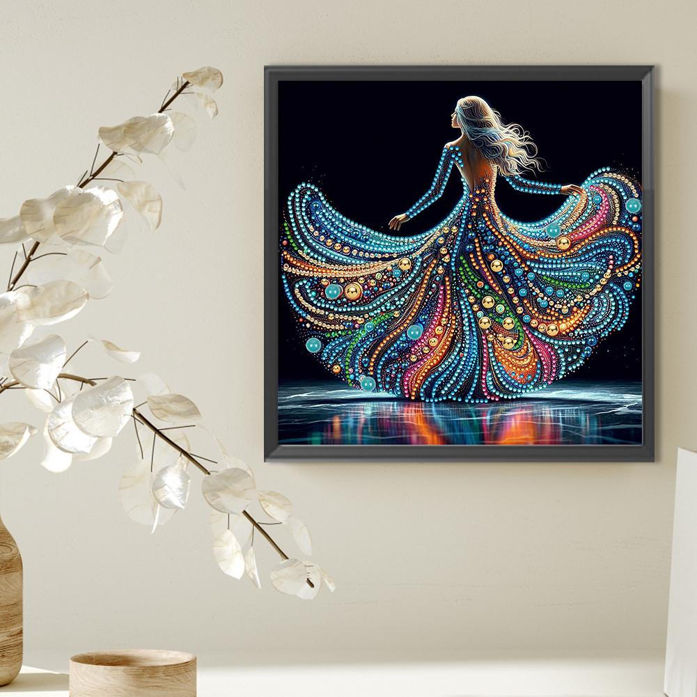 5D DIY Partial Special Shaped Drill Diamond Painting Kit Girl Decoration Craft