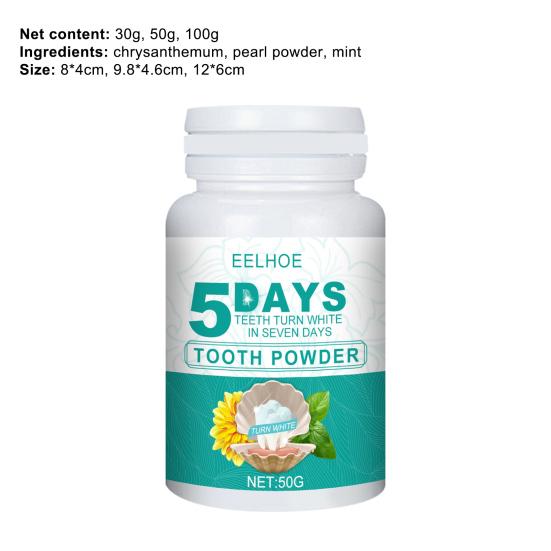 30g/50g/100g Tooth Powder Natural Extract Plaque Removing Portable Teeth Whitening Cleaning Stain Powder for Oral