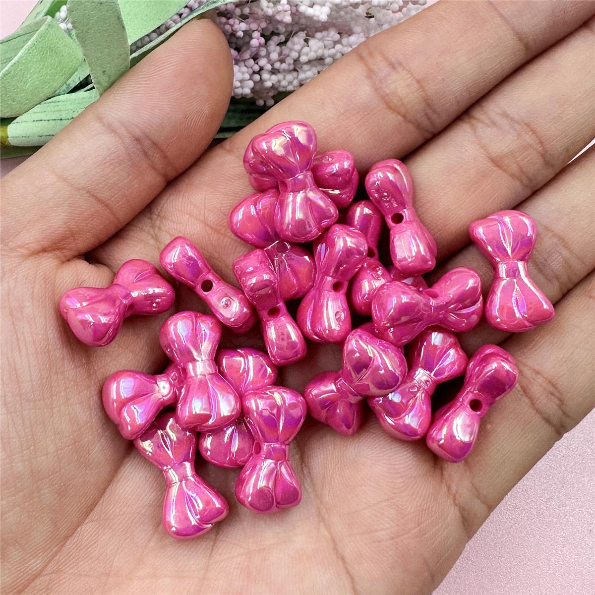 

20 шт. 9,7*17,9 мм акриловые ослепительные маленькие бусины-бантики модный кулон DIY материал для бисероплетения для изготовления браслета, ожерелья, брелока