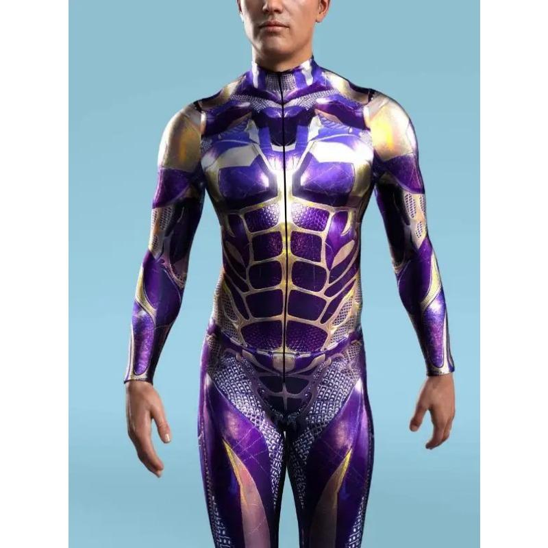 

Комбінезон у стилі кіберпанк, крутий кольоровий малюнок, косплей, боді, костюм у стилі стімпанк, шоу на вечірку Хеллоуїн, чоловіки, жінки, костюм зентаї Kids XL