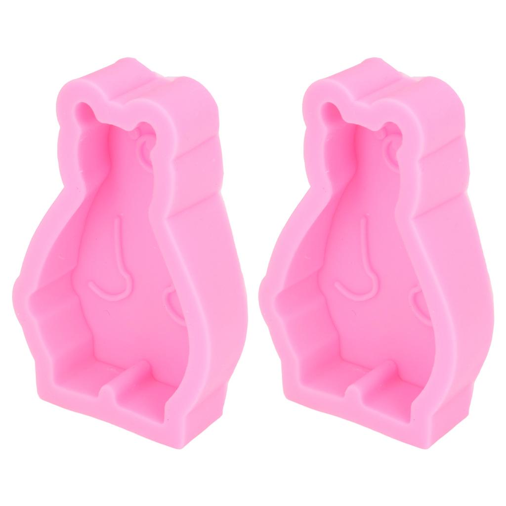 2 Pezzi Stampo in Silicone Forma di Orsetto Carino Facile da Sformare Flessibile Morbido Stampo da Forno per Torta Fondant Cioccolato Fai da Te