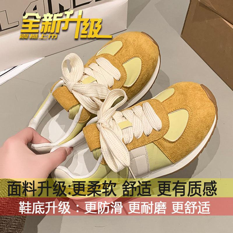 Chic niche design student waffle shoes 2025 spring new thick-soled ugly cute Forrest Gump sports dad shoes women