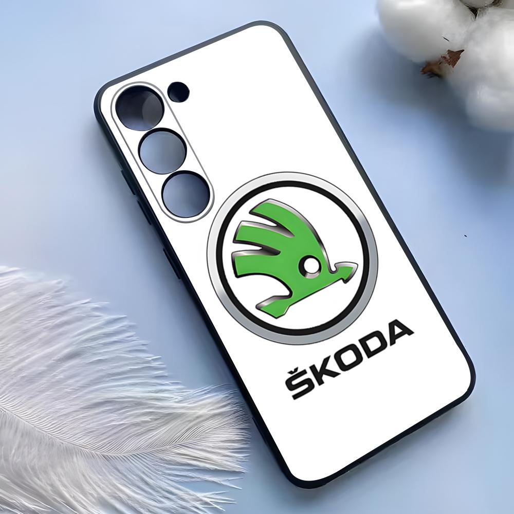 Design Super Mașină - Husă Telefon Skoda Pentru Samsung S25 Ultra S24 S23 S22 S21 S20 Plus Fe Galaxy A54 A53 A34 A25 Husă Silicon