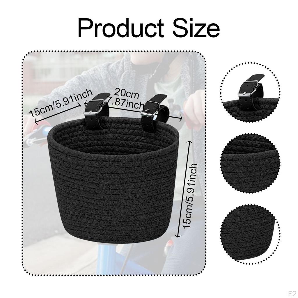 Kinderfahrradkorb Fahrradzubehör Gewebter Frontträger für Jungen Mädchen