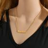 Atoztide Customized Fashion Stainless Steel Name Necklace Personalized Engrave Letter Choker Pendant Nameplate for Women Gift