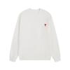 Sweatshirt Unisexe AMI ANCIENT en Coton avec Petite Broderie Cœur - Style Automne/Hiver, Col Rond, Coupe Ample, Décontracté.
