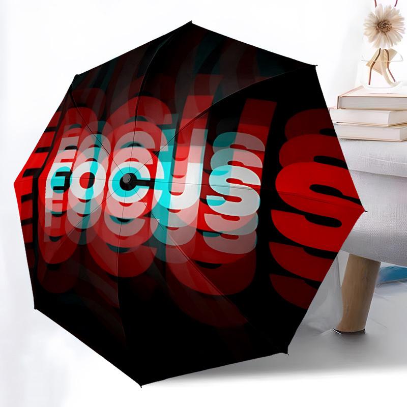1pc Focus Automatic Open/close Folding Umbrella, Compact Portable Travel Umbrella  Yy251230166