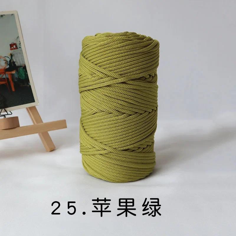 300g/4mm Polyester Nylon Mischgarn Große Rolle Runder Hohlfaden DIY Handgewebtes Wandteppich Dekorationsgarn Häkelstrang