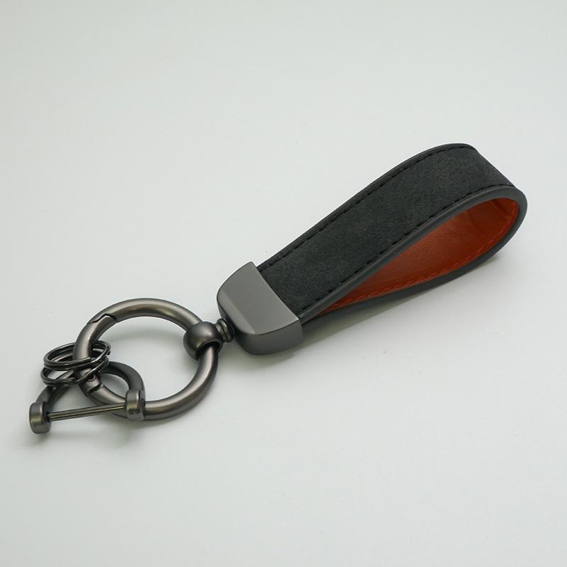 American Creative Frosted Leather Car Keychain: Exquisite, Personalized Hand Rope Pendant for Men and Women