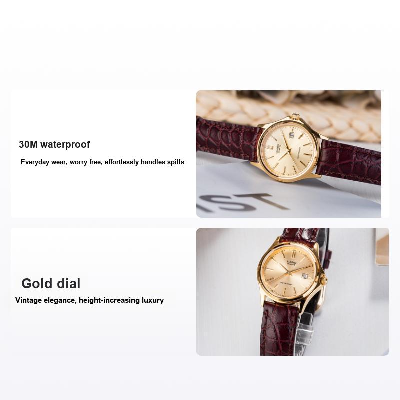 Casio Men's Gold Standard Vintage Series Simple Waterproof Casual Pointer Retro Literary Quartz Movet Leather Strap Wo Watches Ltp-1183Q-9A