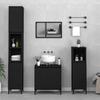 VidaXL Bathroom Furniture Set 3 Pcs Black Engineered Wood 3185590
