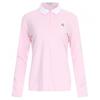 Shop Women S Golfwear Zip Long Sleeve T ShirT Pink Lb wSh 226