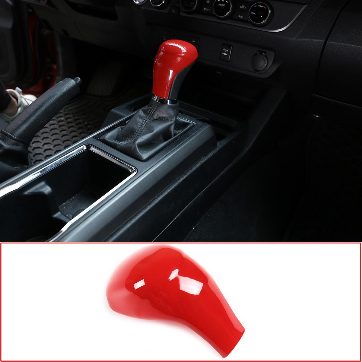 ABS Sports Red Gear Shift Head Cover trim For Toyota Tacoma 2016-