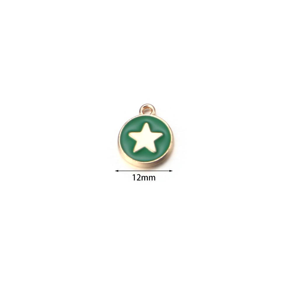 10pcs/lot Alloy Star Charms Color Drop Oil Charm Bead for Jewelry Making DIY Necklace Pendant Earrings Handmade Accessories