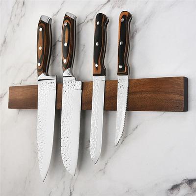 BHBL Wooden Strip Magnetic Knife Holder Wall Mount for Metal Knives Wood Block Magnet Knives Rack Kitchen Tool