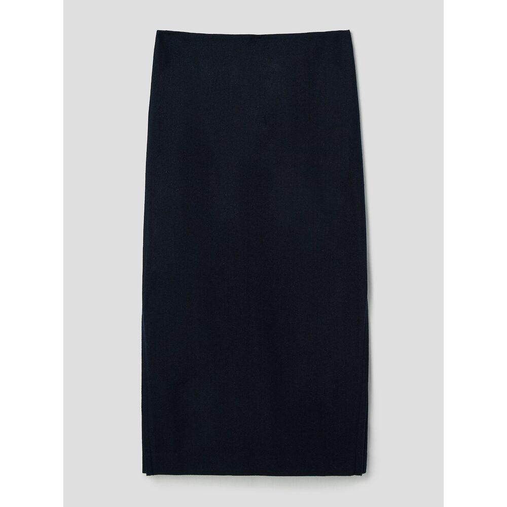 Anggae Back Tied Long Skirt Navy