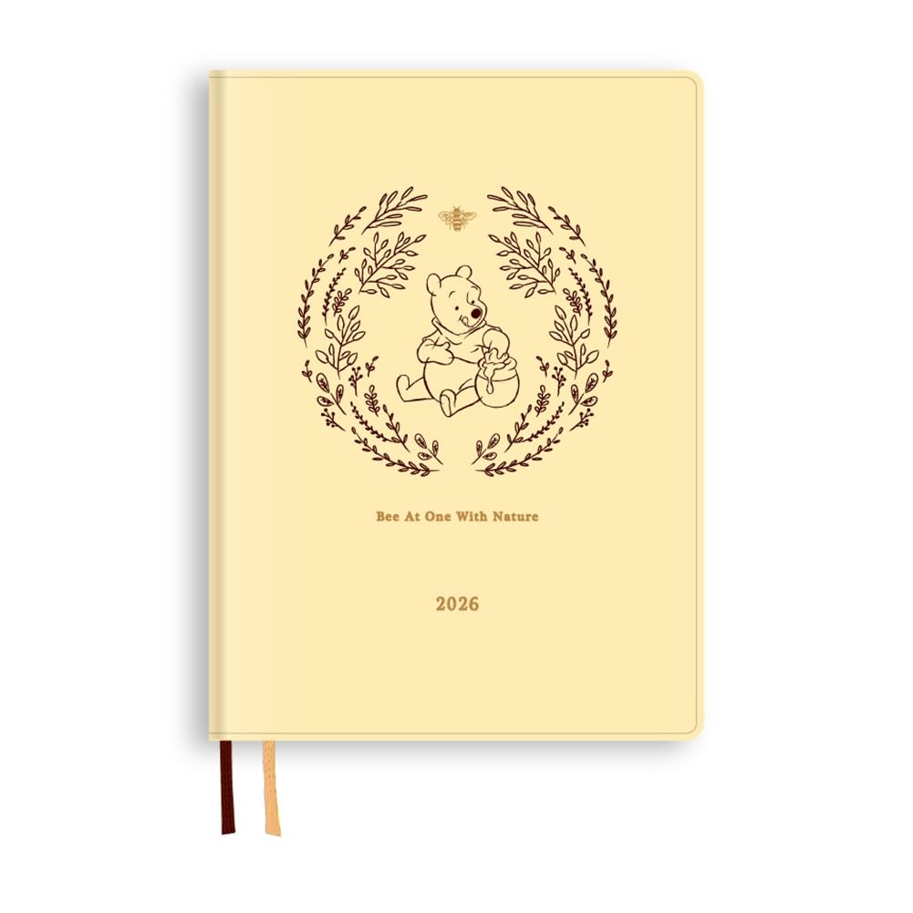 Daigo 2026 Disney Weekly Winnie the Light December 2025 Start Planner, Left, B6, Pooh, Yellow, E6228,