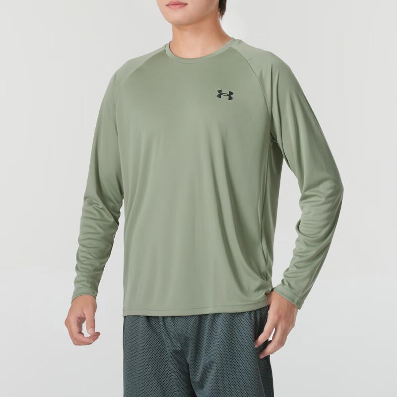 Under Armour Outdoor Fashion Crew Neck Casual Long Sleeve Raglan Breathable T-Shirt Men Tops Green 1327970-504