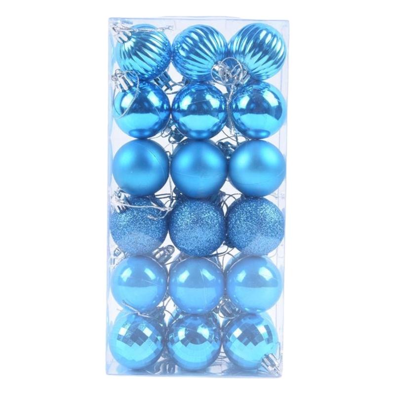 1 Box Christmas Ball Christmas Tree Ornament Home Christmas Hanging Pendant 2024 New Year Gift Holiday Party Decoration