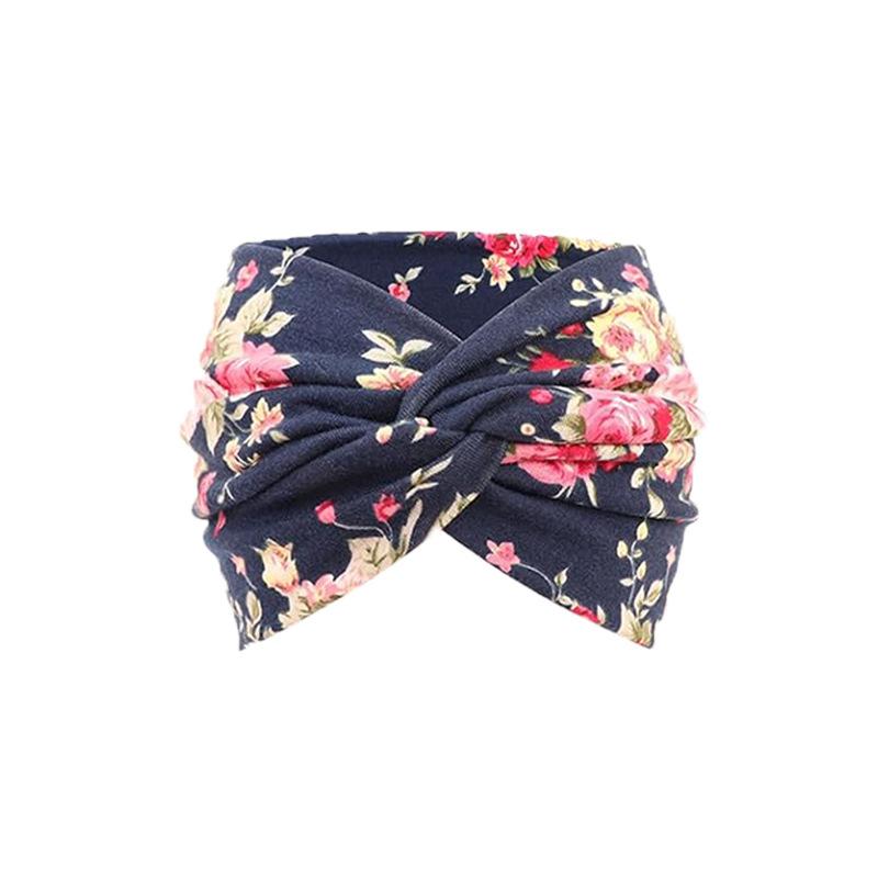Printed Headband Sports Running Bohemian Face Wash Makeup Hair Cross Wide-brimmed Headband for Women