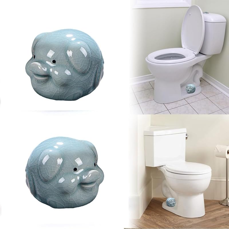 2 Pieces Decorative Toilet Bolt Cover, Cute Animal Toilet Bolt Cover,Craftsmanship Ceramic Toilet Bolt Cover, Cute Bathroom Decoration, Easy to