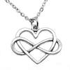 Peach Heart Love Letter Tags Pendant Antique Bronze Silver Metal Boys Collar Necklace Best Seller Gift