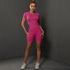 JYL Seamless Knit Yoga Set Hip Lifting Shorts Running Fitness Outfit
