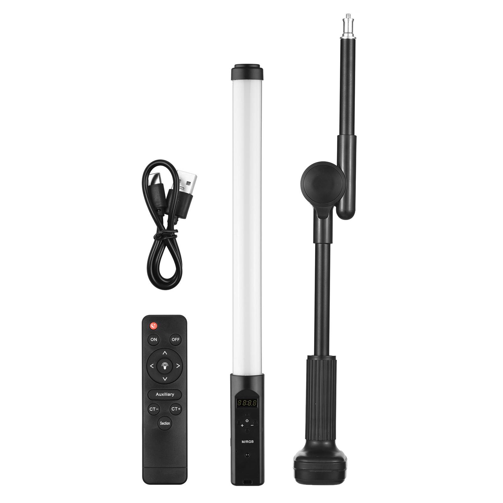 RGB LED Tube, Bicolor Temperature 3200K 5500K with 9 Color Effects and Remote Control, for Photography Vlog Live Streaming