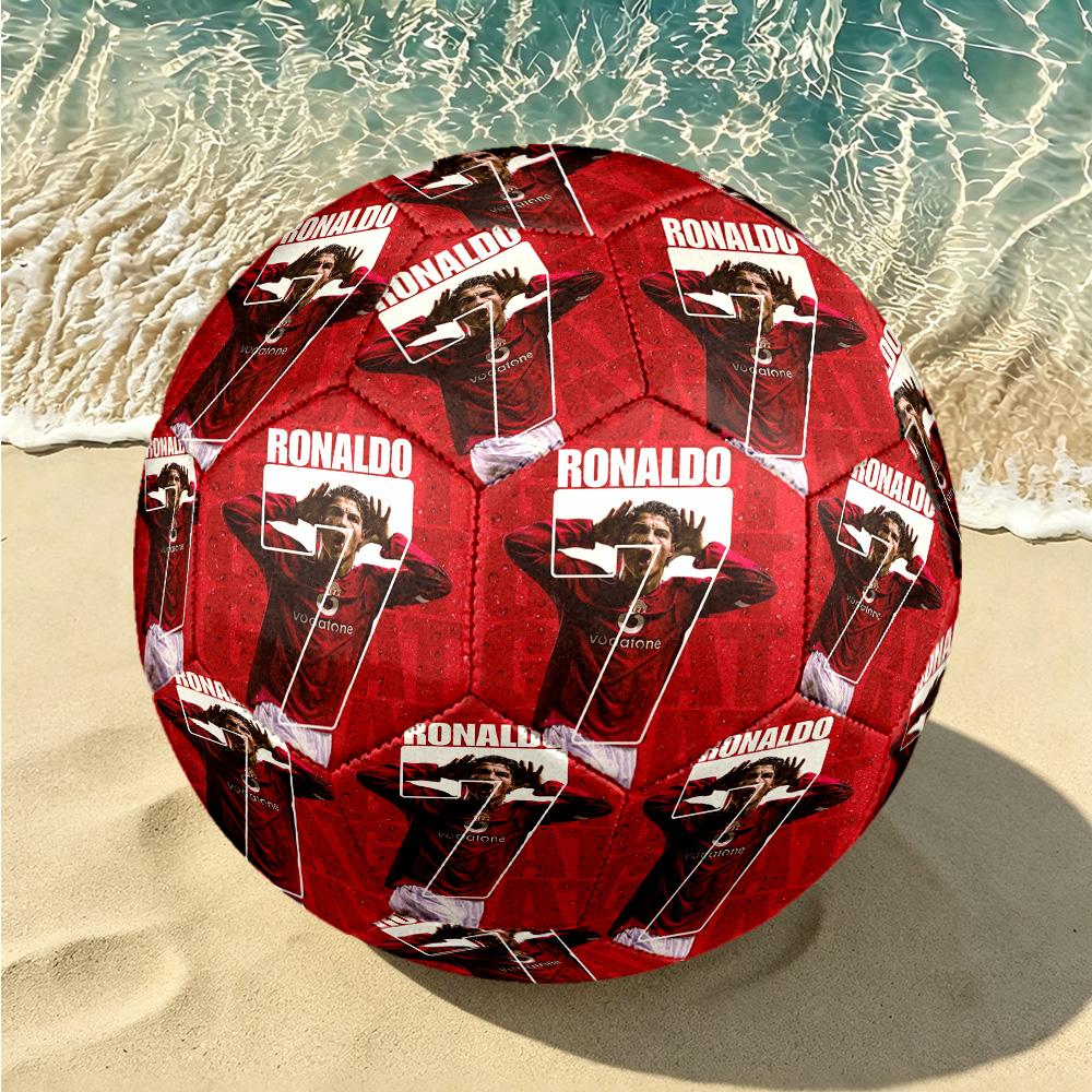1pc Golden Number Seven Soccer Ball Size 5, Suitable for Practice Matches/tournament Training,Lightweight and Durable. Cl7025