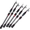 Teleskop-Carbonfaser-Spinn-Angelrute, Reise-Meer-Süßwasser-Angelrute
