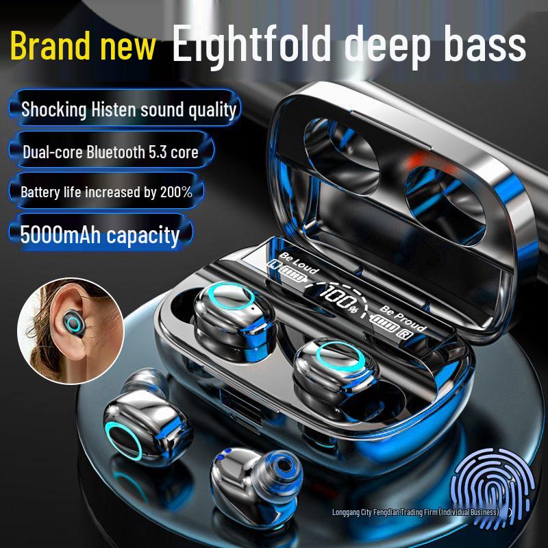 

2025 Беспроводные Bluetooth спортивные игровые наушники с двумя наушниками, сенсорным управлением и расширенной батареей – Совместимы со всеми мобильными телефонами. White [2000mAh] Clear Calls