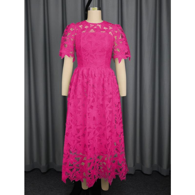 Plus Size Women Elegant Round Neck