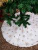 1pc-78cm Christmas Tree Skirt Faux Fur Carpet Golden Snowflake White Plush Mat For Home Xmas Tree New Year Decor Apron Ornament