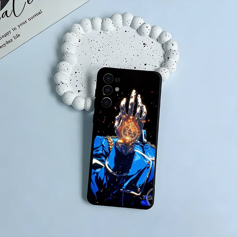 F-A-Fullmetal -Alchemist Phone Case For Samsung S25,S24,S21,S22,S23,S30,Ultra,S20,Plus,Fe,Lite,Black Soft Silicone