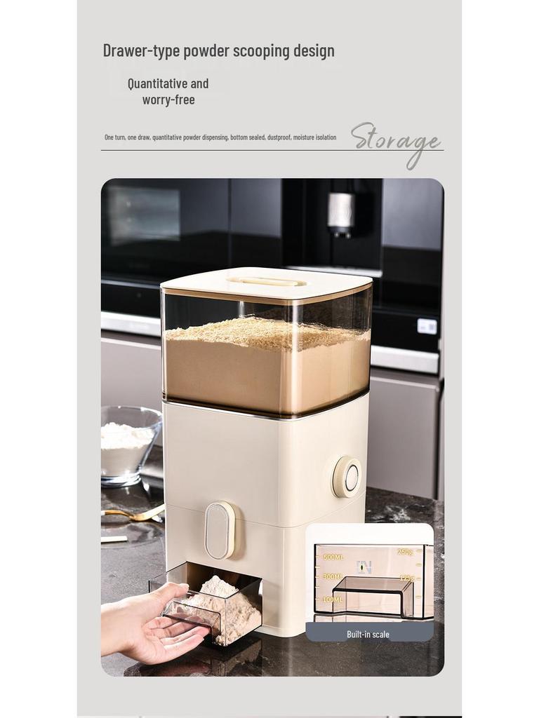 Versiegelter Mehl- und Reisspeicherbehälter in Lebensmittelqualität, insekten- und feuchtigkeitsdicht