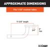 45015 Class 2 Trailer Hitch Ball Mount, 1-1/4' Receiver, 3,500 Lbs, 3/4' Hole, 5' Rise, Gloss Black