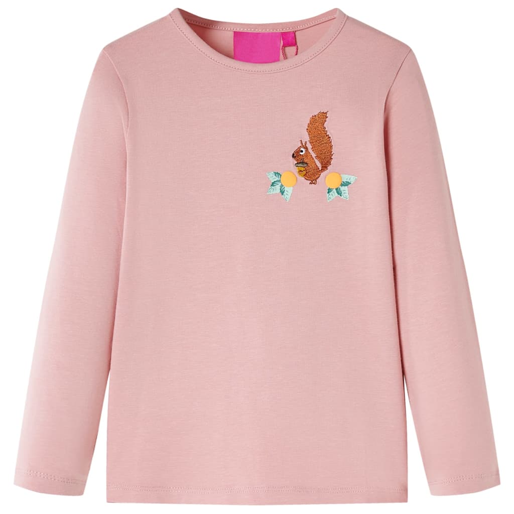 Super Merchant Kinder T-shirt met Lange Mouwen, Lichtroze, 116